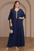 Charger l&#39;image dans la galerie, Robe caftan Abaya à manches longues et perles bleu marine