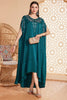 Charger l&#39;image dans la galerie, Caftan marocain Abaya perlé vert foncé sans manches