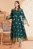 Caftan marocain Abaya à col en V perlé vert foncé