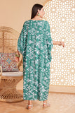 Robe caftan marocaine Abaya d'été florale verte