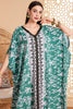 Charger l&#39;image dans la galerie, Robe caftan marocaine Abaya d&#39;été florale verte