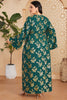 Charger l&#39;image dans la galerie, Caftan marocain Abaya grande taille vert foncé avec ceinture