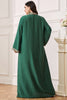 Charger l&#39;image dans la galerie, Robe caftan marocaine Abaya élégante grande taille vert foncé