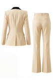 Costume d'affaires femme 2 pièces vert foncé revers pointe un bouton
