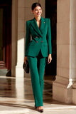 Costume d'affaires femme 2 pièces bourgogne revers pointe double boutonnage