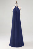 Robe longue fluide en mousseline de soie blanche