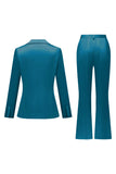 Gris rose pic revers satin slim fit femmes costumes