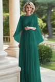 Robe plissée en mousseline de soie lilas une ligne mère de la mariée
