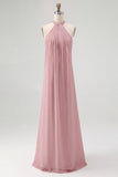 Robe longue fluide en mousseline de soie blanche
