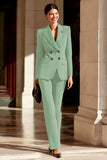 Costume d'affaires femme 2 pièces bourgogne revers pointe double boutonnage