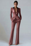 Costume d'affaires femme 2 pièces vert foncé revers pointe un bouton
