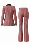 Costume d'affaires femme 2 pièces vert foncé revers pointe un bouton