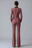 Costume d'affaires femme 2 pièces vert foncé revers pointe un bouton