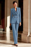 Costume d'affaires femme 2 pièces bourgogne revers pointe double boutonnage