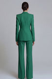 Costume d'affaires femme 2 pièces rose revers pointe à boutons