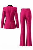 Costume d'affaires femme 2 pièces vert foncé revers pointe un bouton