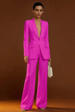 Costume d'affaires femme 2 pièces ivoire à col châle et boutonnage simple