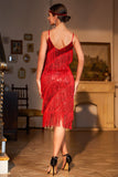 Roging Rouge 20s Gatsby Robe à franges