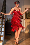 Roging Rouge 20s Gatsby Robe à franges