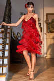 Roging Rouge 20s Gatsby Robe à franges