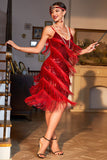 Roging Rouge 20s Gatsby Robe à franges