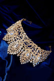 Tiare de luxe en cristal de la Reine du bal de promo Tiare couronne dorée