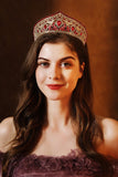 Tiare de luxe Princesse en Cristal Couronne d’Or