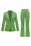 Gris rose pic revers satin slim fit femmes costumes