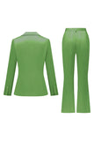 Gris rose pic revers satin slim fit femmes costumes
