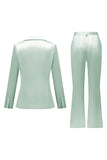 Gris rose pic revers satin slim fit femmes costumes