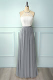 Robe longue sauge poussiéreuse à dos ouvert