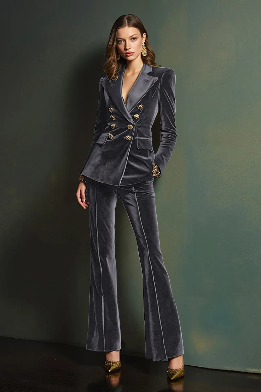 DESIGN - Veste De Costume Coupe Classique à Double Boutonnage Bleu Marine DESIGN - Veste De Costume Coupe Classique à Double Boutonnage Bleu Marine