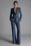Costume d'affaires femme 2 pièces rose revers pointe à boutons