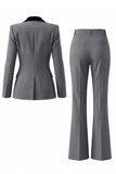 Costume d'affaires femme 2 pièces vert foncé revers pointe un bouton