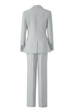 Costume de bal femme 3 pièces noir un bouton