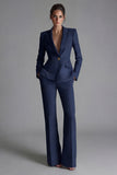 Costume d'affaires femme 2 pièces rose revers pointe à boutons