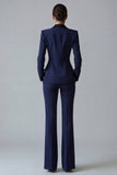 Costume d'affaires femme 2 pièces vert foncé revers pointe un bouton