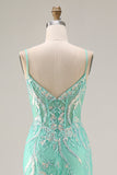 Corset sirène violet scintillant, paillettes, longue robe de bal avec des appliques en dentelle