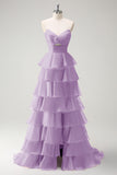 Robe De Soirée longue princesse orange à décolleté en cœur et fente