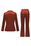 Gris rose pic revers satin slim fit femmes costumes