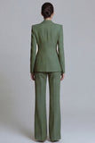Costume d'affaires femme 2 pièces rose revers pointe à boutons