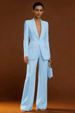 Costume d'affaires femme 2 pièces ivoire à col châle et boutonnage simple