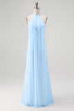 Robe longue fluide en mousseline de soie blanche