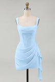 Robe bodycon mini ivoire bustier col carré froncée à volants