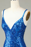 Robe de cocktail courte moulante scintillante blanche avec perles