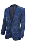 Peak Lapel Black Jacquard Costumes de bal pour hommes