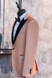 Peak Lapel Blush 2 pièces Costumes de bal pour hommes