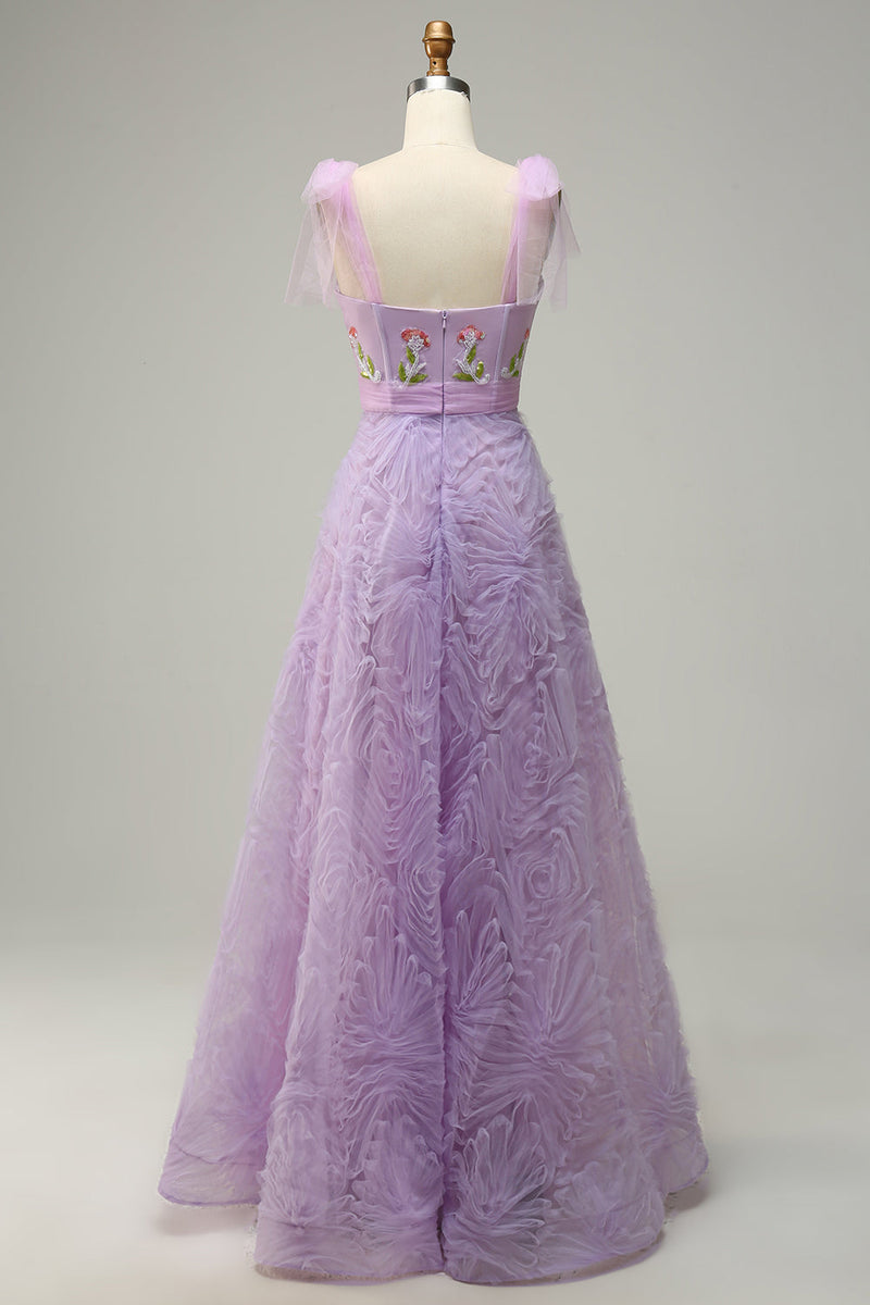 Charger l&#39;image dans la galerie, Robe de Soirée A-Line Violet avec broderie
