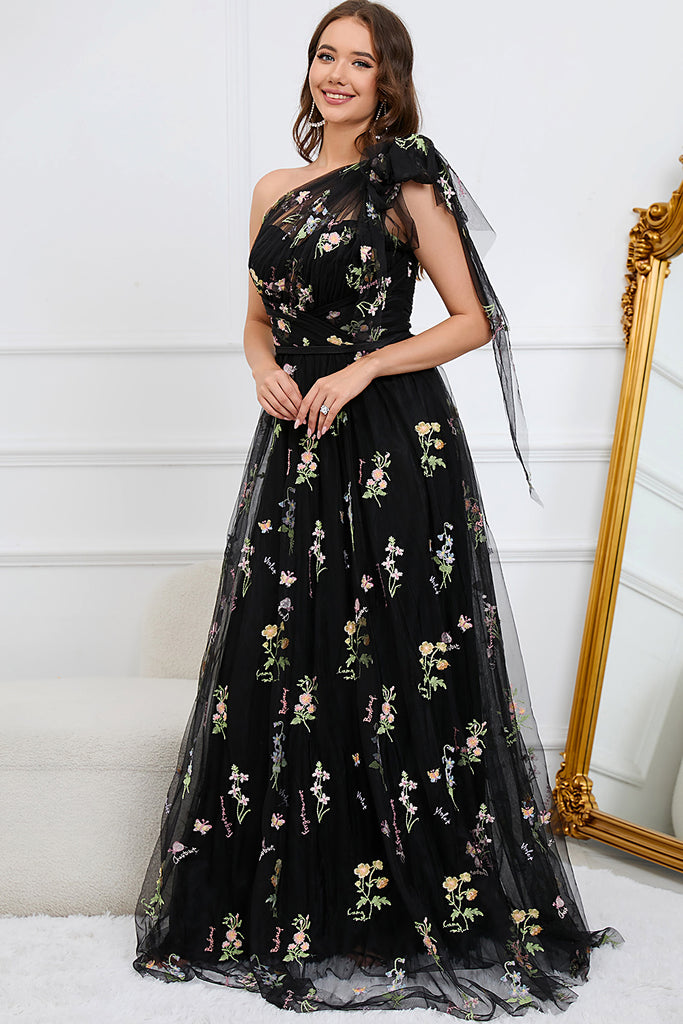 Robe De Soirée Verte Et Noire KAREN MILLEN - Taille 8 (36), Une épaule, Style Crayon