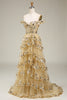 Charger l&#39;image dans la galerie, Robe de mariée en dentelle blanche scintillante avec fente